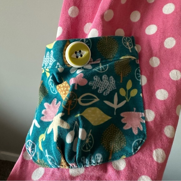 Matilda Jane Make Believe Collecting Leaves Lap Dress Size 6 Pink Polka Dot - Picture 4 of 13